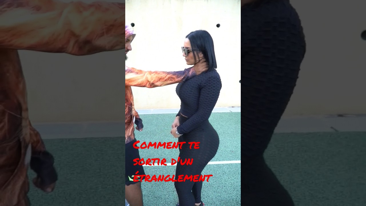 Comment te sortir d'un &eacute;tranglement ft Nadine #selfdefense #artmartiaux #youtube #shortyoutube