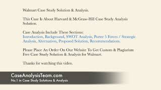 Walmart Case Study Solution & Analysis