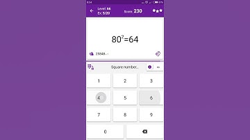 Math Tricks - Training mode - square numbers between 80 and 89 - level 066 (Number Keyboard)