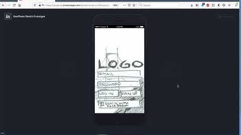 Example of InVision sketched prototype