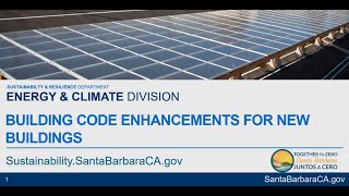 Building Code Enhancement for New Buildings Workshop (Recorded 2/17/2021)