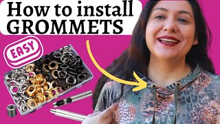 HOW TO INSTALL GROMMETS (eyelets). Secret trick for them TO LAST. Sewing tutorial.