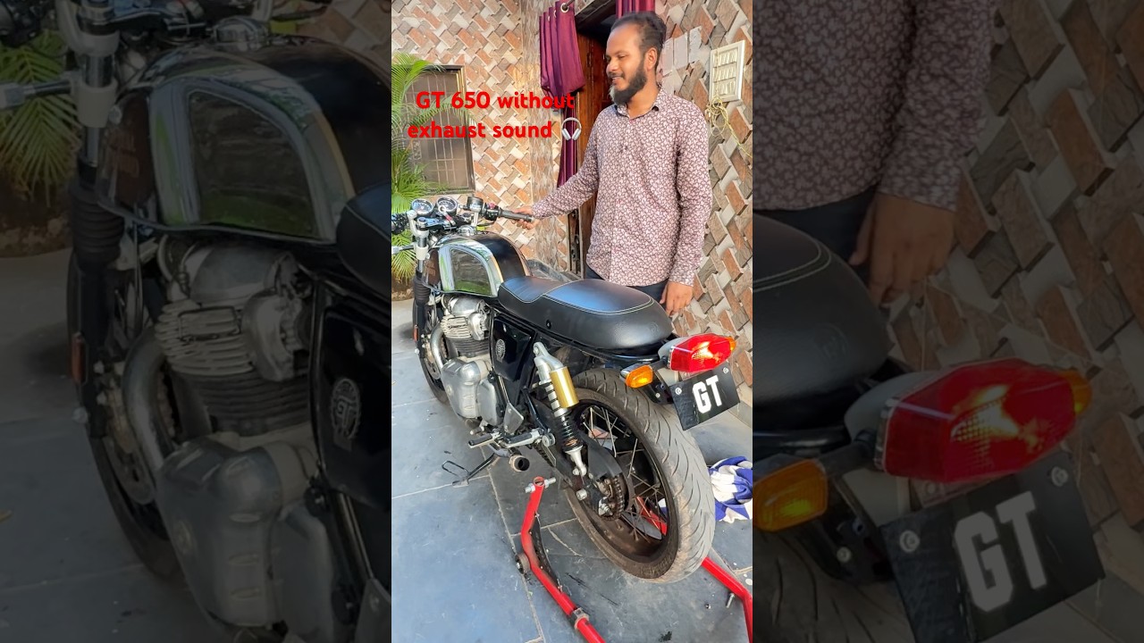 Royal enfileld continental GT650 without exhaust sound crazy loud 