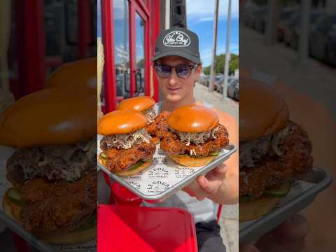 Trying my favorite chicken sandwich in the world! 📍Le Coupe, LA #sandwich #friedchicken