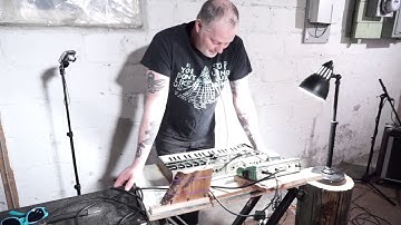 Line 6 DL4 Stompbox Delay Modeler, Micro Korg, and Peavey Amp