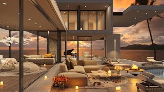 Sunset Serenade ~ Jazz Bliss by the Seaside in Your 4K Luxury Villa | Jazz for Relax
