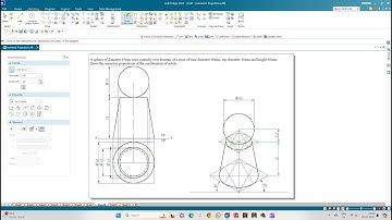 Isometric Projection 08: Sphere placed centrally on frustum of cone