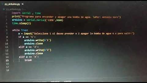 Comunicacion serial Arduino y Visual Code(python)