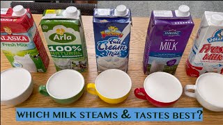 FRESH MILK REVIEW: WHICH STEAMS AND TASTES BEST FOR HOT COFFEE DRINKS?