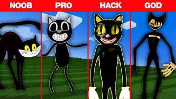 Cartoon Cat |NOOB VS PRO VS HACKER VS GOD | Minecraft Pixel art
