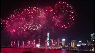 Pesta kembang api di Hongkong