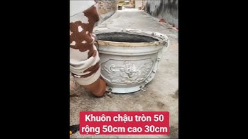 đúc khuôn chậu tròn 50 bằng khuôn nhựa abs