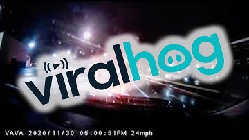 Flashing Light Confusion Leads to Intersection Collision || ViralHog