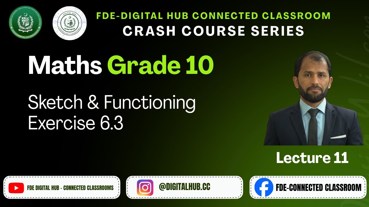 Sketch & Functioning (Exercise 6.3) | Math | Grade 10 | Crash Course Series | FDE