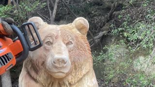 プラージュ フォレ　熊さん彫刻づくり