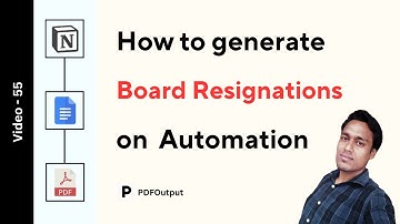Board Resignation Letter PDF (How to automate PDFs in Notion using Google Document)