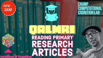 Instances of cognition: L1 Reading primary research and QALMRI