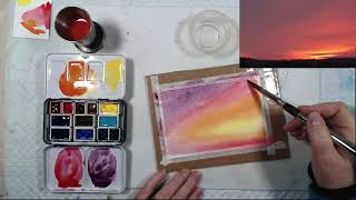 Watercolor Postcard Paint-Along: Sunrise Joy!