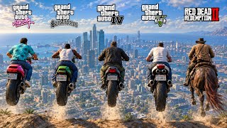 Jumping from the Highest Building with Bike in GTA & RDR Games