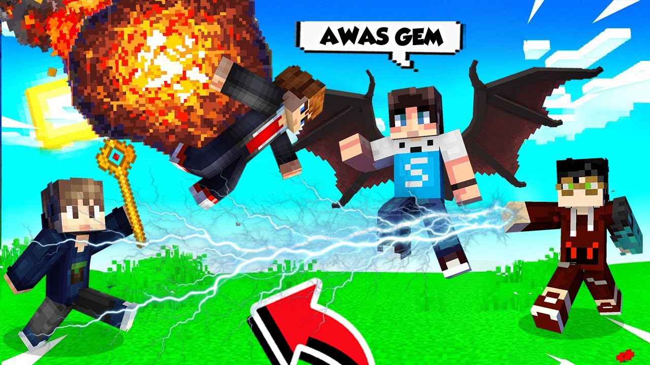 4 FATHERS DUEL SIHIR PALING NGAKAK DI MINECRAFT!!!