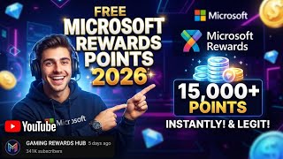 NEW* How to get Microsoft Rewards Points Fast in 2026 ✅ Get 100K FREE Microsoft Rewards Points