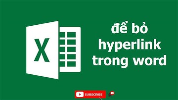 để bỏ hyperlink trong word