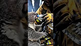 Firefighter Rescues Koala After Wildfire 😢🐨