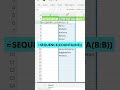 Sequence Formula with COUNTA Formula