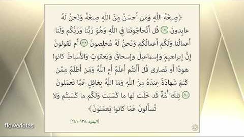 سورة البقرة من آية 138 الى 141💕