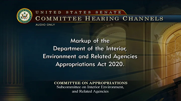 Chairman Murkowski's Opening Statement at Interior-Environment Appropriations Subcommittee Markup