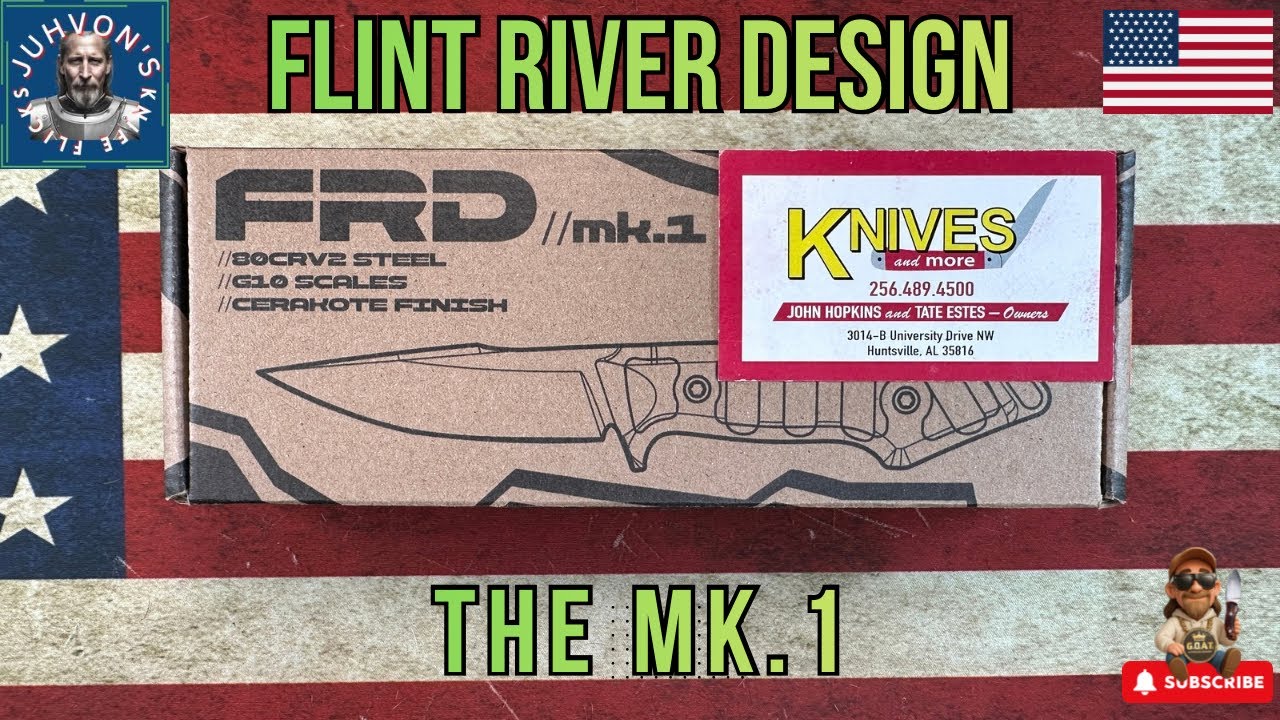 НОВЫЙ нож North Alabama с фиксированным клинком! Flint River Design MK1. Зверь с полным хвостовиком!