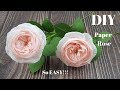 Paper Rose Easy How to make David Austin roses from crepe paper - Craft Tutorial