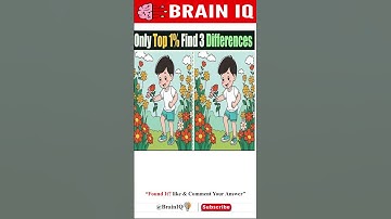 Only Sharp Eyes Can Spot the 3 Differences! 🌼Can You Beat the Challenge? #shorts #findthedifference
