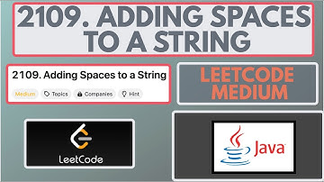 Leetcode | 2109. Adding Spaces to a String | Medium | Java