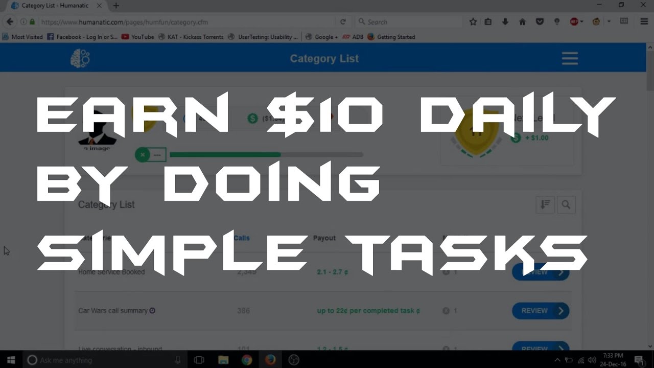 tasks to complete online to make money