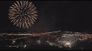 Drone Aerial 2022 Victoria Day Fireworks Show in Canada's Wonderland-DJI Mavic 2 Pro-Toronto, Canada