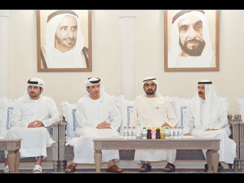 محمد بن راشد يستقبل هزاع بن زايد