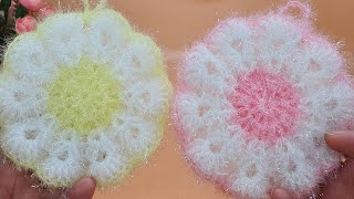 [수세미코바늘]볼륨 평면수세미뜨기 Crochet Dish Scrubby