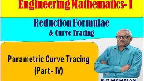 Engineering Mathematics I I Unit 4: Reduction Formulae & Curve Tracing I Parametric Curve Tracing