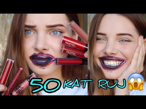 50 KAT RUJ SÜRDÜM 😱 💄