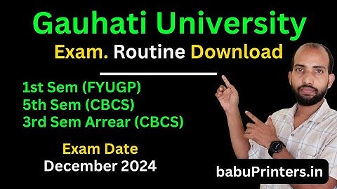 Gauhati University 1st 3rd and 5th Sem Exam Routine Download