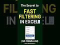 The Secret to Fast Filtering in Excel - No Formulas #xlautomation #excel #tutorialexcel #exceltips