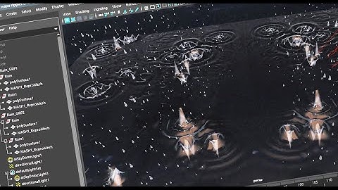Maya 2025 || How to Create Rain with water ripples effect in Maya 2025