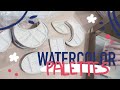 How I make My ★ Ceramic Watercolor Palettes ★ || How to make Clay Mixing Trays for Gouache paint