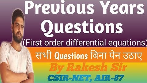 Previous Year Questions (First order DIFFERENTIAL Equations)| CSIR -NET/IIT-JAM/GATE-2020| (#6)