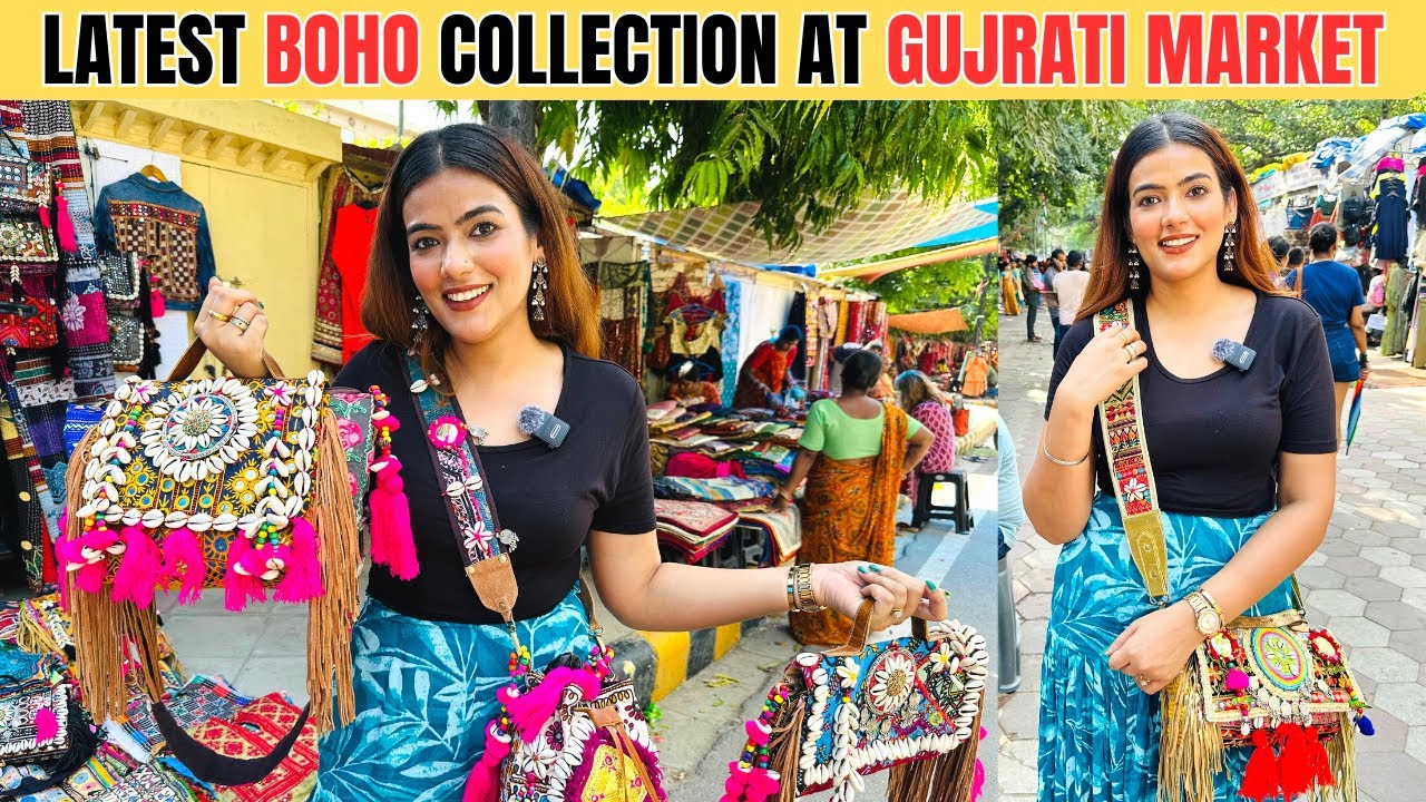 Gujrati market || Boho Bags || Silver Jewelry || Gujarati market cp || Gujarati Lane #janpathmarket