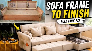 Sofa Cum Bed Making Process | Frame to Finish 🔥 | Complete Sofa Bed Making Process