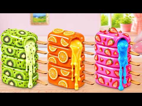 🍓 Amazing Fruit Ice Cream Popsicles 🍦 Satisfying Mini Dessert Ideas | Sweet Baking