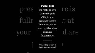 God Will Fill Your Heart With Joy Psalm 16:11
