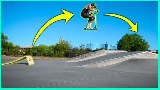SUPER MINI MEGA RAMP AT SKATEPARK!